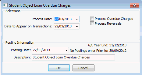 Student Object Loans Overdue Charges