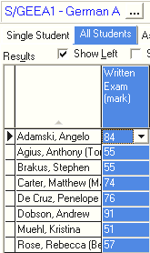 Student Results Maintenance - All Students tab (import from Excel, 2)