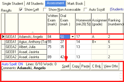 Student Results Maintenance - Assessment tab (Comments field).gif