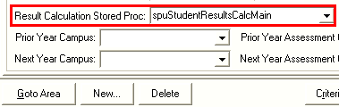 Subject Assesment Maintenance - Result Calculation Store Proc (cut down)