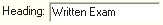 Subject Assessment Maintenance - Area tab - Area sub-tab (Heading field)