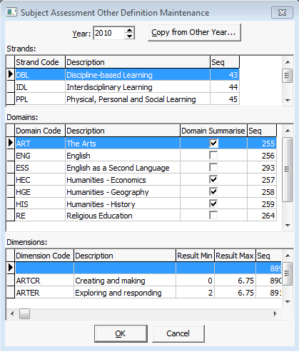 Subject Assessment Other Definition Maintenance window