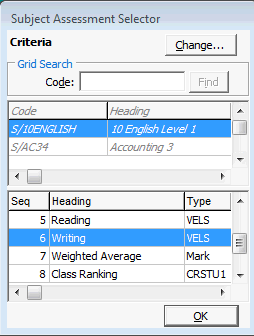 Subject Assessment Selector (after merging)