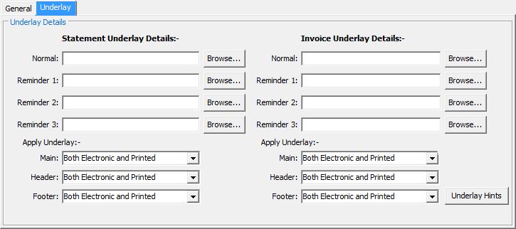Synergetic Financial Configuration - Debtors tab - Sub Ledgers sub-tab (cut down, underlay tab area)