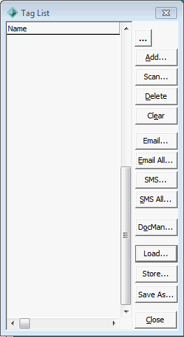 Tag List window