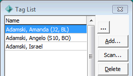 Tag List (cut down)