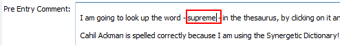 Thesaurus - word is replaced