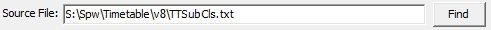 Timetable Import/Export Definition (Source file populated, Find button)
