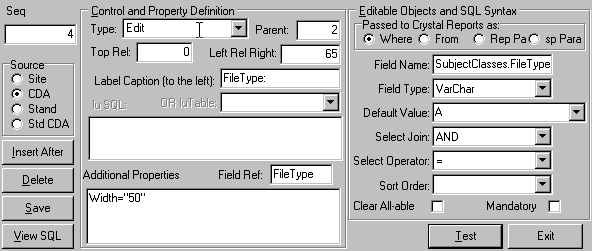 User Form Designer window (cut down)