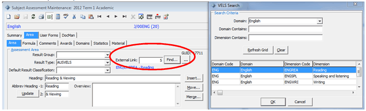 VELS Search (for AusVELS)