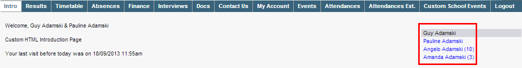 Community Portal - Intro tab (side menu highlighted)
