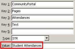 Configuration File Maintenance - AttendancesText setting (value cutdown, portal)