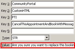 Configuration File Maintenance - CancelThisAppointmentAndBookWithMessage setting (value cutdown, portal)