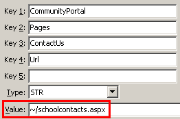 Configuration File Maintenance - ContactUsURL setting (value cutdown, portal)