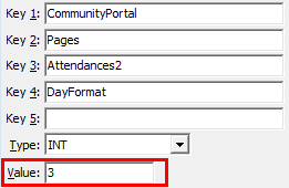 Configuration File Maintenance - DayFormat