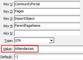 Configuration File Maintenance - ImportObject,ParentPageName