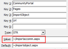 Configuration File Maintenance - ImportObject,URL configuration setting