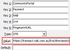 Configuration File Maintenance - Live,FingerprintURL