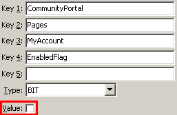 Configuration File Maintenance - MyAccountEnabledFlag setting (value cutdown, portal)