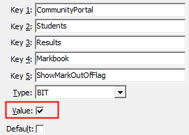 Configuration File Maintenance - ShowMarkOutOfFlag