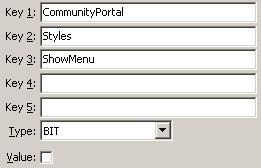 Configuration File Maintenance - ShowMenu setting (value cutdown, portal)