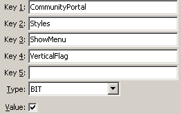 Configuration File Maintenance - ShowMenuVerticalFlag (value cutdown, portal)