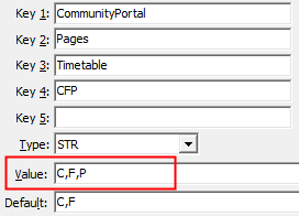 Configuration File Maintenance - Timetable,CFP (portal)