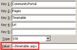 Configuration File Maintenance - TimetableURL setting (value cutdown, portal)
