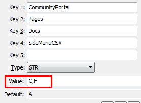 Docs SideMenuCSV configuration setting