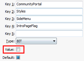 SideMenu IntroPageFlag configuration setting