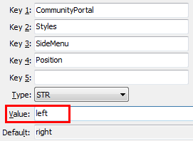 SideMenu Position configuration setting