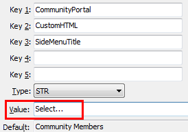 SideMenuTitle configuration setting
