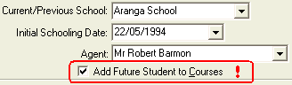 Create New Future Student - Enrol Details (cut down)