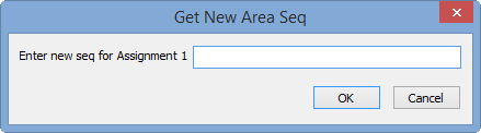 Get New Area Seq window