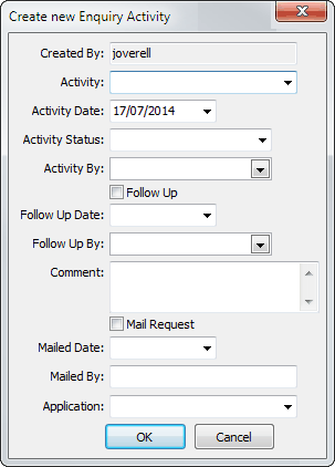Create New Activity
