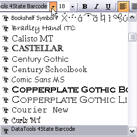RAT Barcode Font