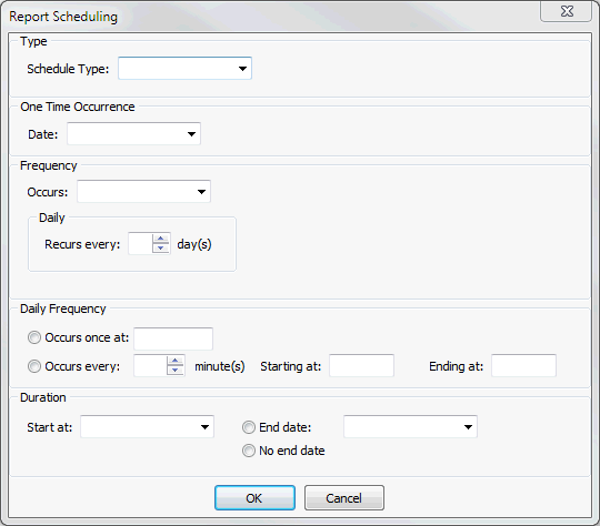 Report Scheduling (notification maintenance)