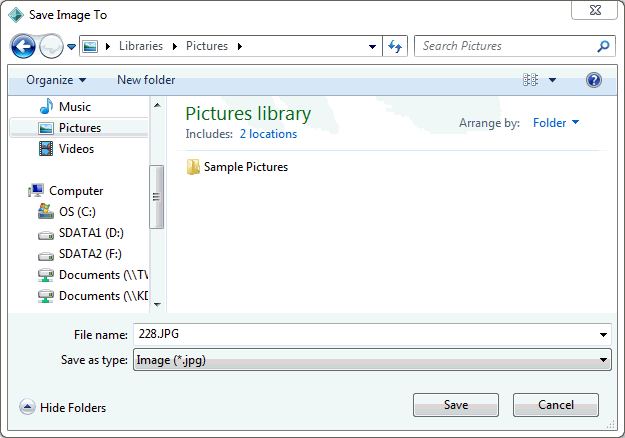 Save Image To window (MS Windows)