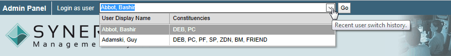 Community Portal - Login as user field