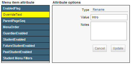 Configuration- OverrrideText attribute (Community Portal)