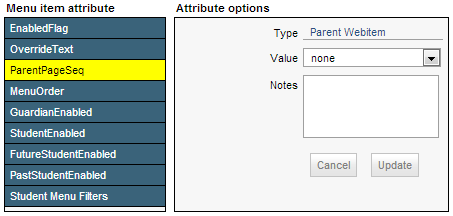Configuration- ParentPageSeq attribute (Community Portal)