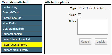 Configuration - PastStudentEnabled attribute (Community Portal)