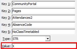 Configuration File Maintenance - AbsenceCode NoClassTimetabled