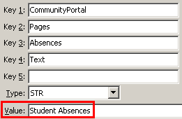 Configuration File Maintenance - AbsencesText setting (value cutdown, portal)