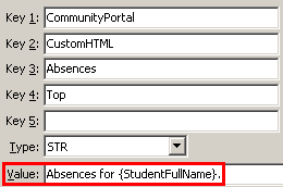 Configuration File Maintenance - AbsencesTop setting (value cutdown, portal)
