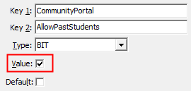 Configuration File Maintenance - AllowPastStudents configuration setting