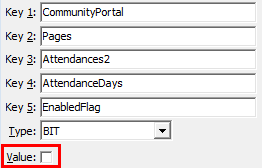 Configuration File Maintenance - AttendanceDays EnabledFlag