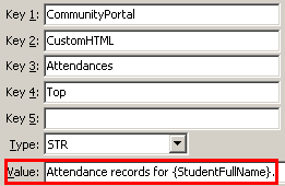 Configuration File Maintenance - AttendancesTop setting (value cutdown, portal)