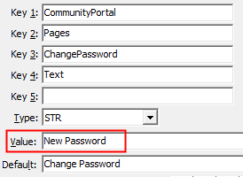 Configuration File Maintenance - ChangePassword - Text