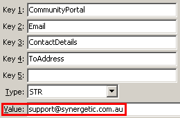Configuration File Maintenance - ContactDetailsToAddress setting (value cutdown, portal)